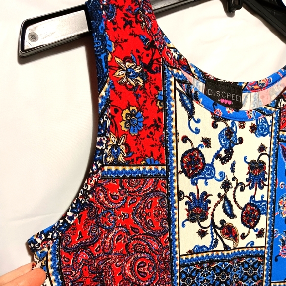 Discreet EUC Junior's Tank Dress A-line Skirt, Size Large, Seriously Soft! - Picture 4 of 8